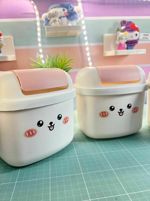 lixeira fofa de mesa