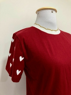 T-shirt Manga coração - loja online