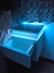 Mesita de luz flotante basic white con LED