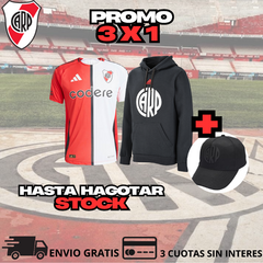 NUEVA CAMISETA ALTERNATIVA 25/26 + BUZO ADN NEGRO RIVER PLATE + GORRA DE REGALO 3x1 - comprar online