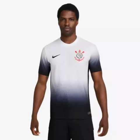 Camisa Corinthians I 24/25 - Torcedor Nike Masculina - Branca com detalhes em preto - comprar online