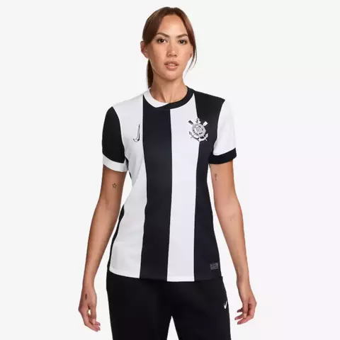 Camisa Corinthians III 24/25 - Torcedor Nike Feminina - Branca e preta - comprar online