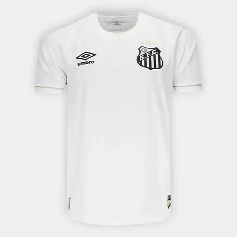 Camisa Santos I 26/27 s/n Torcedor Umbro Masculina - Branco+Bronze