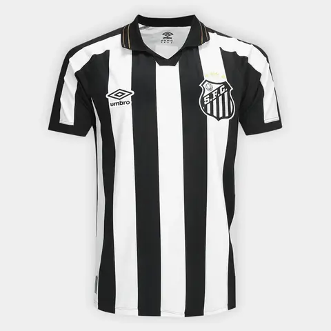 Camisa Santos II 26/27 s/n Torcedor Umbro Masculina - Branco+Preto