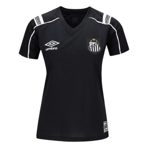 Camisa Santos III 26/27 s/n Torcedor Umbro Feminina - Preto+Branco