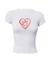 Remera baby tee HART blanca en internet