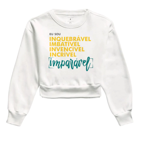 Cropped Moletom | Sou Inquebrável - Loja Eu SOU IMPARÁVEL