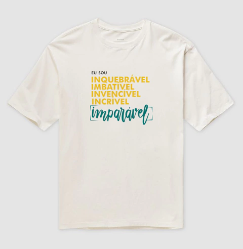 Camisa Oversized | Sou Inquebrável na internet