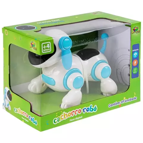 CACHORRO ROBÔ COM FACE DIGITAL