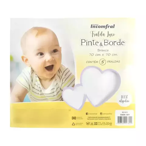 FRALDA DE BOCA LUXO PINTE E BORDE 5 UNID