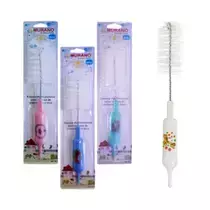 ESCOVA DE LIMPAR MAMADEIRA MURANO GRANDE AZUL, ROSA OU BRANCO