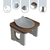 Suporte Comedouro Bebedouro Elevado GATO UNITÁRIO Pet MDF - comprar online