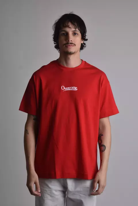 Camiseta Overcome Oversized Vintage Vermelha - comprar online