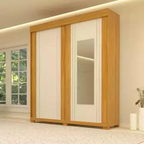 Guarda-Roupa com Espelho Heloisa Prime 2 Portas 3 Gavetas