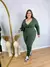 Macacão Canelado - Preto Plus Size - comprar online