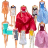KIT 10 LOOKS PARA BONECA COM VESTIDO DE FESTA VERMELHO BTYNA
