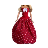 Vestido Tomara Que Caia Longo Vermelho Coração Veste Boneca