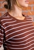 Tshirt Risca de Giz Marrom