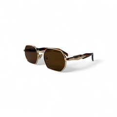 Óculos de Sol Dubai Animal Print - Degradê/Dourado - comprar online