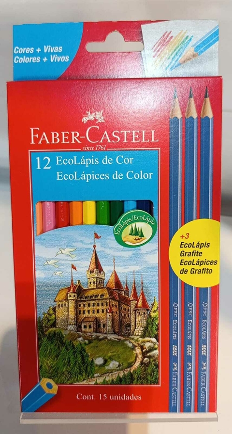 LAPICES DE COLORES 12+3 FABER CASTELL - comprar online