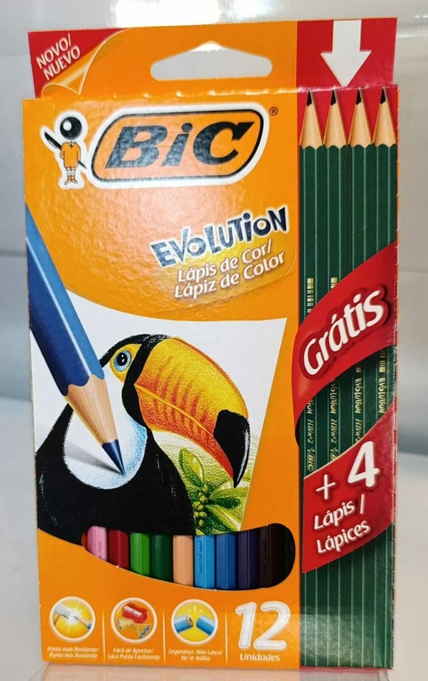 LAPICES DE COLORES EVOLUTION 12+4 BIC - comprar online