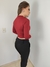 Imagem do Cropped feminino Manga longa com recorte - Suplex premium | Preto, marsala e marrom