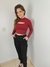 Cropped feminino Manga longa com recorte - Suplex premium | Preto, marsala e marrom na internet