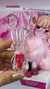 Gloss coelhinho com chaveiro pompom