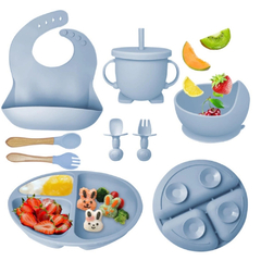 Utensilios Para Bebé Silicona 8 Piezas - comprar online