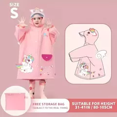 Poncho Pilotin para Lluvia Unicornio y Dinosaurio - Clickeando Argentina