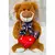 Oso con bufanda y corazón en internet