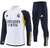 Conjunto Tracksuit De Treino De Futebol Real Madrid - WhiteBlueGold
