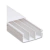 Canaleta 40x16X2000mm 2M Branca Com Fita - ALUMBRA