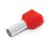 Terminal Tubular Duplo Vermelho 1.0 mm