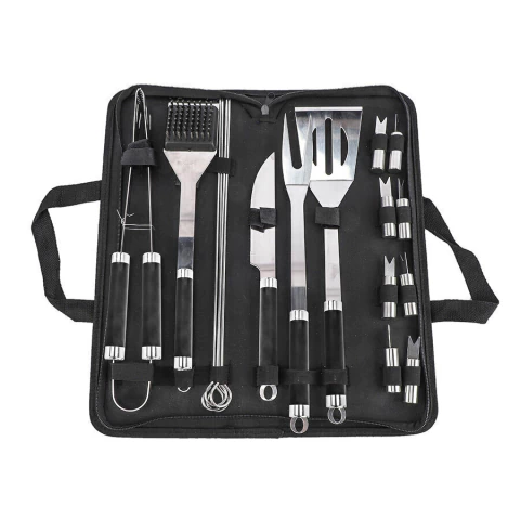 SET DE UTENSILLOS PARRILLEROS 17 PIEZAS CON ESTUCHE
