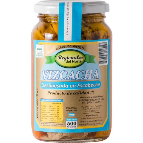VIZCACHA DESHUESADA EN ESCABECHE FRASCO X 500g - comprar online