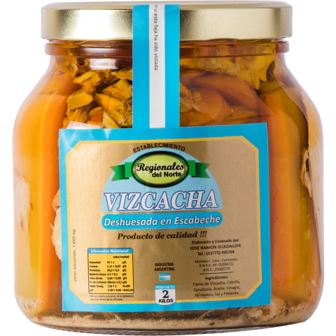 VIZCACHA DESHUESADA EN ESCABECHE FRASCO X 2,200Kg - comprar online