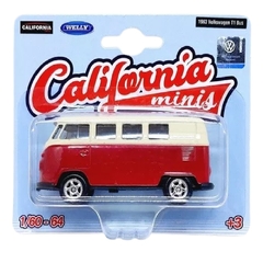 Miniatura Volkswagen Kombi 1963 Welly California Minis 1/64 - comprar online