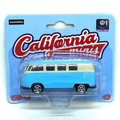 Miniatura Kombi 1963 California Minis 1/64 7 cms Azul Welly - comprar online