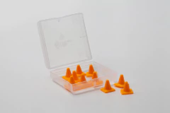 Kit 10 Cones Miniatura 1/64 Diorama Acessório Cenário Auto
