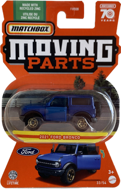 Matchbox Ford Bronco 2021 Partes Móveis Coleção 2023 33/54 - comprar online