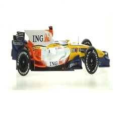 Miniatura Formula 1 Fernando Alonso Renault 2008 1:18 Norev - Hobby Motor