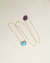 Escapulário Evolução e Sabedoria (Larimar e Ametista) - Joia em Ouro 18K