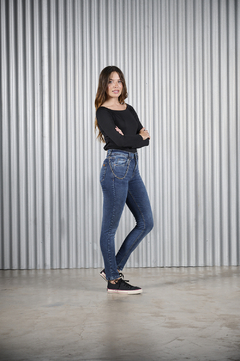 JEAN AZUL NEVADO CADENA ELASTIZADO T. 36 - 46 - tienda online