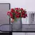 Rosa de Seda Artificial Para Decoração com Folhas de Eucalipto, Buquê de Rosas Para Mesa de Casamento, Mesas de Festas e Decoraçõs em Casas. - Flor Sempre