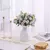 Rosa de Seda Artificial Para Decoração com Folhas de Eucalipto, Buquê de Rosas Para Mesa de Casamento, Mesas de Festas e Decoraçõs em Casas.