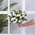 Imagem do Rosa de Seda Artificial Para Decoração com Folhas de Eucalipto, Buquê de Rosas Para Mesa de Casamento, Mesas de Festas e Decoraçõs em Casas.