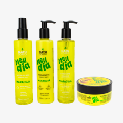 Kit Maracujá Natucorpo Completo - Body Splash 250ml + Hidratante 250ml + Sabonete Líquido 250ml + Esfoliante 170g