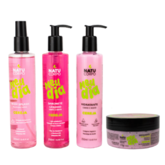 Kit Cereja Natucorpo Completo - Body Splash 250ml + Hidratante 250ml + Sabonete Líquido 250ml + Esfoliante 170g