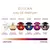 Imagens dos frascos de perfumes Eudora: Golden, Deluxe, Rouge, Royal, Regular e Unique, com seus respectivos tipos de fragrâncias.